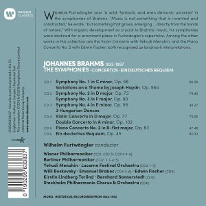 Wilhelm Furtwangler - Brahms: The Symphonies, Concertos, Ein Deutsches Requiem (6CD box)