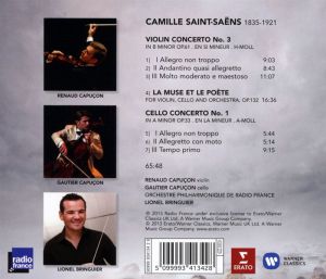 Renaud Capucon, Gautier Capucon - Saint-Saens: Cello Concerto No.1 & Violin Concerto No.3 [ CD ]