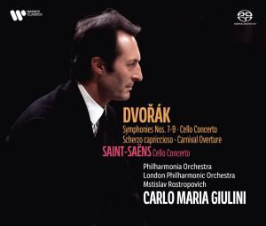 Carlo Maria Giulini - Dvorak: Symphonies Nos.7-9, Scherzo Capriccioso & Saint-Saens: Cello Concerto (4 x Super Audio CD)