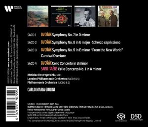 Carlo Maria Giulini - Dvorak: Symphonies Nos.7-9, Scherzo Capriccioso & Saint-Saens: Cello Concerto (4 x Super Audio CD)