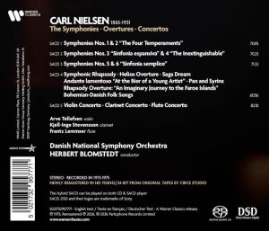 Herbert Blomstedt, Danish National Symphony Orchestra - Nielsen: Symphonies No.1-6, Overtures & Concertos (5 x Super Audio CD)