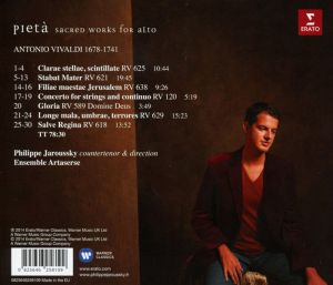 Philippe Jaroussky, Ensemble Artaserse  - Vivaldi: Pieta - Sacred Works For Alto [ CD ]