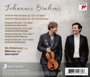 Nils Mönkemeyer, William Youn, Signum Quartett - Brahms: Sonata for Viola and Piano, Hungarian Dance [ CD ]