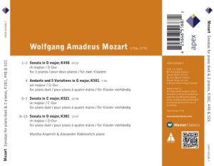Mozart, W. A. - Piano Duets, Kv448, 501, 521, 381 [ CD ]