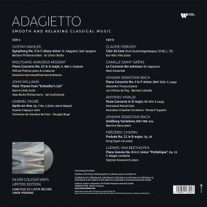 Adagietto: Smooth and Relaxing Classical Music - Various (Limited, Silver Coloured) (Vinyl)