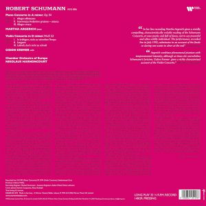 Martha Argerich, Gidon Kremer, Chamber Orchestra Of Europe, Nikolaus Harnoncourt - Schumann: Piano Concerto, Violin Concerto (2 x Vinyl)
