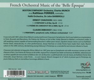 Kathleen Ferrier, Boston Symphony Orchestra, Halle Orchestra, John Barbirolli - French Music - Ernest Chausson: Symphony Op.20 & Debussy: Printemps (CD)
