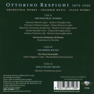 Respighi: Orchestral Works, Chamber Music, Piano Works - Various Artists (12CD)