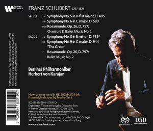 Herbert von Karajan, Berliner Philharmoniker - Schubert: Symphonies Nos. 5-6, 8-9, Rosamunde Overture (2 x Super Audio CD)