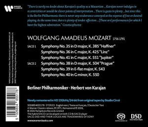 Herbert von Karajan, Berliner Philharmoniker - Mozart: the Last Six Symphonies Nos. 35-36, 38-41 (2 x Super Audio CD)