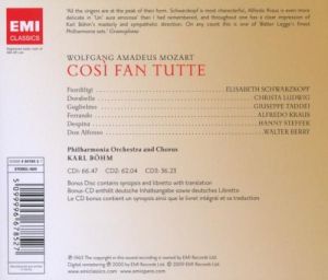 Mozart, W. A. - Cosi Fan Tutte (Karl Bohm) (4CD) [ CD ]
