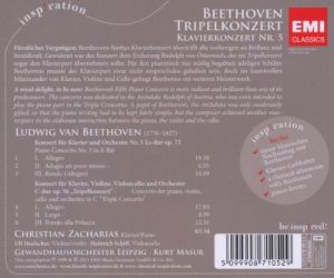 Beethoven, L. Van - Triple Concerto & Piano Concerto No.5 [ CD ]